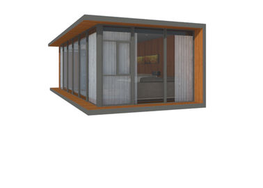 Grey Wood Prefab House Wood Dengan Prefab Tiny Homes / French Granny Tube / Mobile Houses / 40