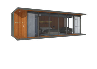 Grey Wood Rumah Prefab Modern / Rumah Baja Prefab Mudah Instalasi