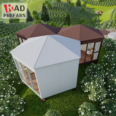 Rad Mewah Honeycomb Solar Fiberglass Rumah Mungil Untuk Resor, Restoran