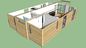 Rumah Kontainer Paket Keras Keras Datar, Struktur Baja Rumah Pracetak Biaya Rendah