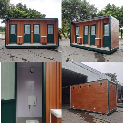 Toilet Multiplayer Mobile Outdoor Prefabricated Dengan Listrik Dan Pipa Air Dan Isolasi