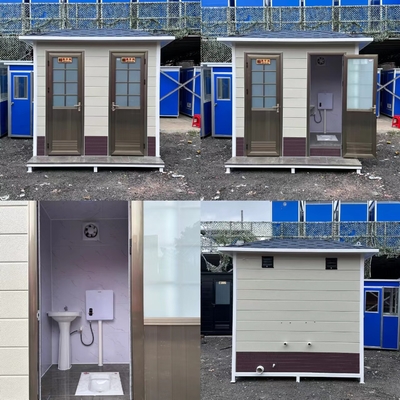 Toilet Multiplayer Mobile Outdoor Prefabricated Dengan Listrik Dan Pipa Air Dan Isolasi