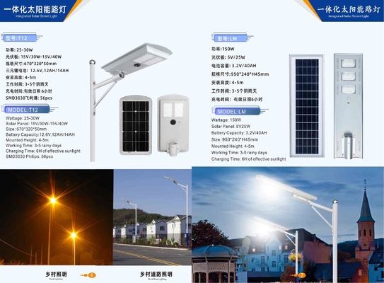 Pencahayaan luar surya led tiang lampu jalan Lampu surya Lampu luar surya dan angin pelengkap